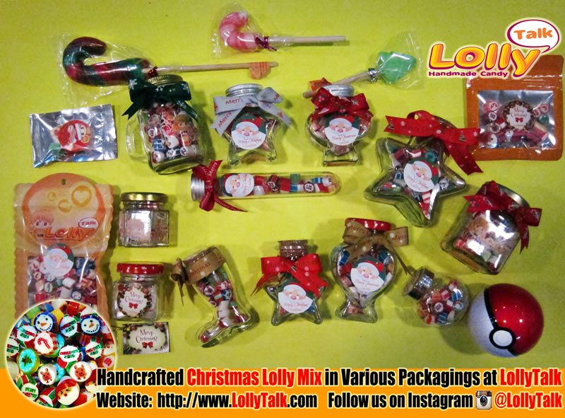 Christmas lollies in various packagings