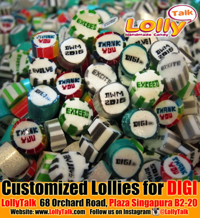 Customised lollies for Digi