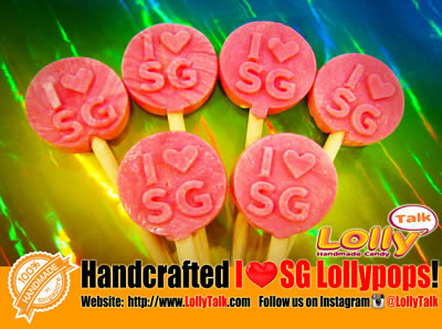 I Love SG lollypops