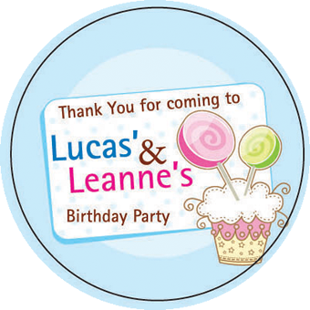 Birthday sticky labels