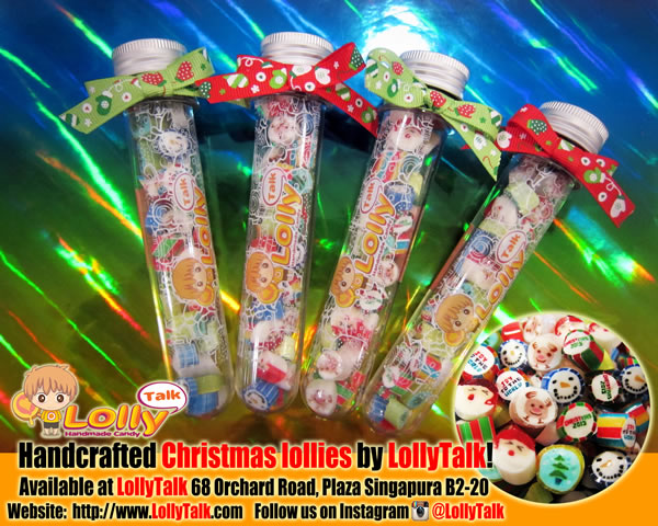 Christmas lollies in Test Tube